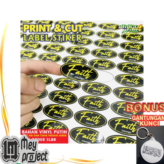

MEY Cetak Stiker Vinyl A3 Cutting Label makanan dan Minuman