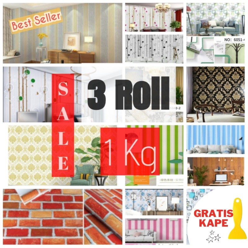 [SIAP KIRIM] Wallpaper Dinding Kamar Tidur - Wallpaper Tembok Ruang Tamu - Wallpaper Dapur - Tempat