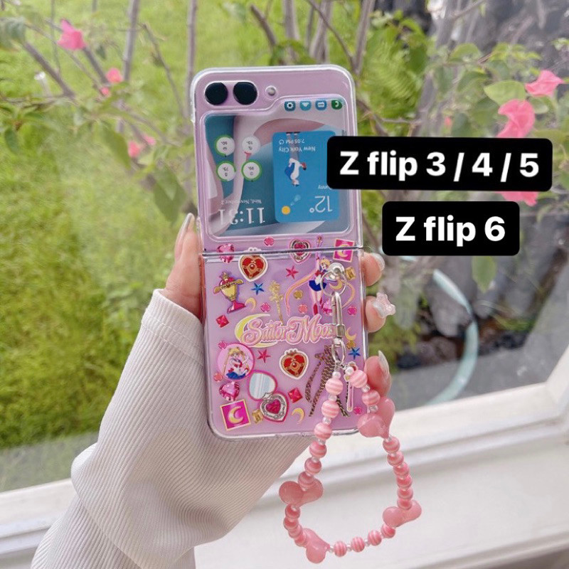READY sailor moon strap case casing samsung galaxy z flip6 / z flip5 / z flip4 / z flip3 5G z flip 6
