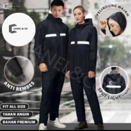 CANEL & CO Jas Hujan Motor PVC Dewasa Pria/Wanita/Pinguin Tebal Dan Nilon Raincoat