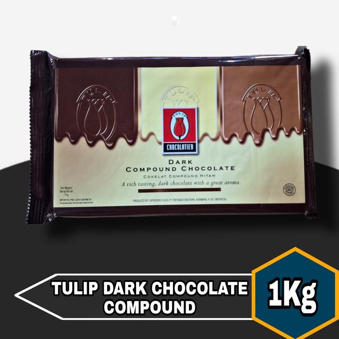 

Caraka.store1 Tulip Dark Chocolate Compound 1 kg / Coklat batang