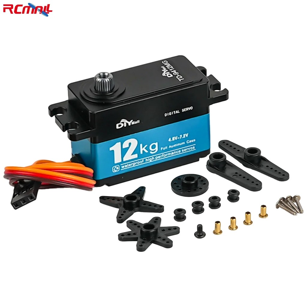 

12KG Digital Servo High Torque Full Metal Gear Carbon Brush Motor 180 270 360 Degree Robotic Servo for Robot 1:10 1:8 RC Car