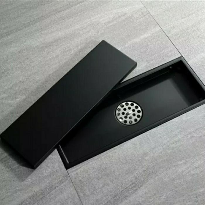 Terlaris Floor Drain Hitam Panjang / Saringan Air Kamar Mandi Black Anti Kecoa