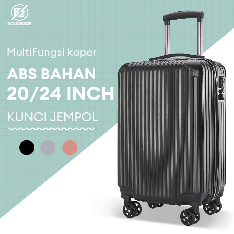 BoldEdge Koper 20/24 Inch koper Bagasi Koper Kabin Hardcase Ringan Trolley Luggage