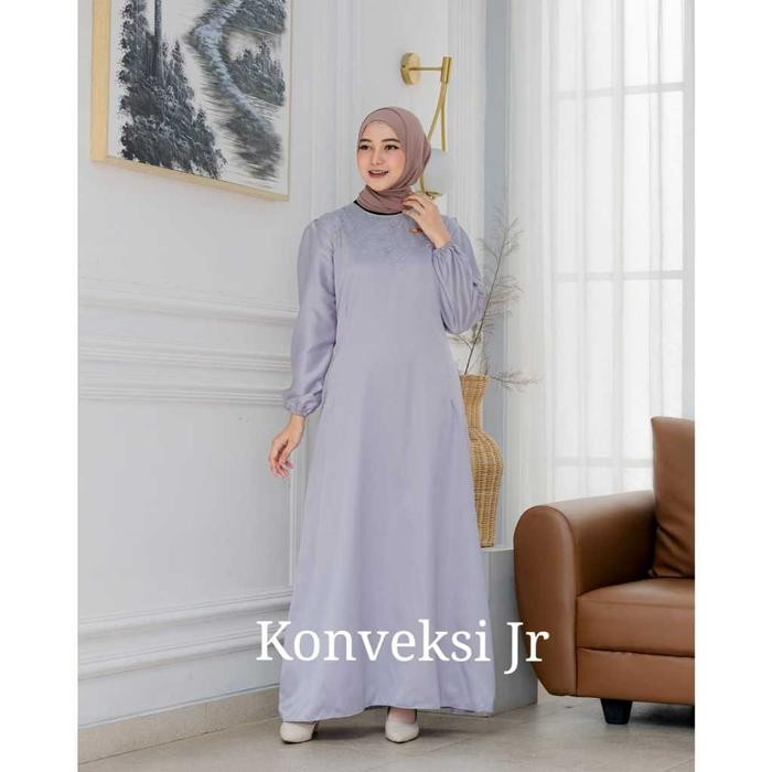 JTTOP" MISELA DRESS KONDANGAN SATIN MIX TILE - GAMIS PESTA DUYUNG BRIDESMAID MUSLIM WANITA MEWAH