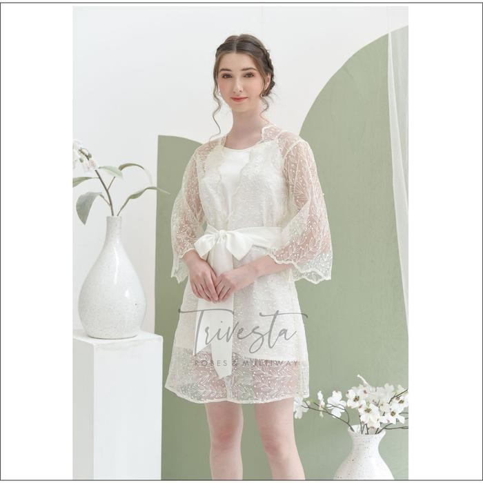 JTTOP" TRIVESTA ROBES - MAYLEA ROBE - SIGNATURE COLLECTION KIMONO PENGANTIN BRIDE ROBE FULL BROKAT