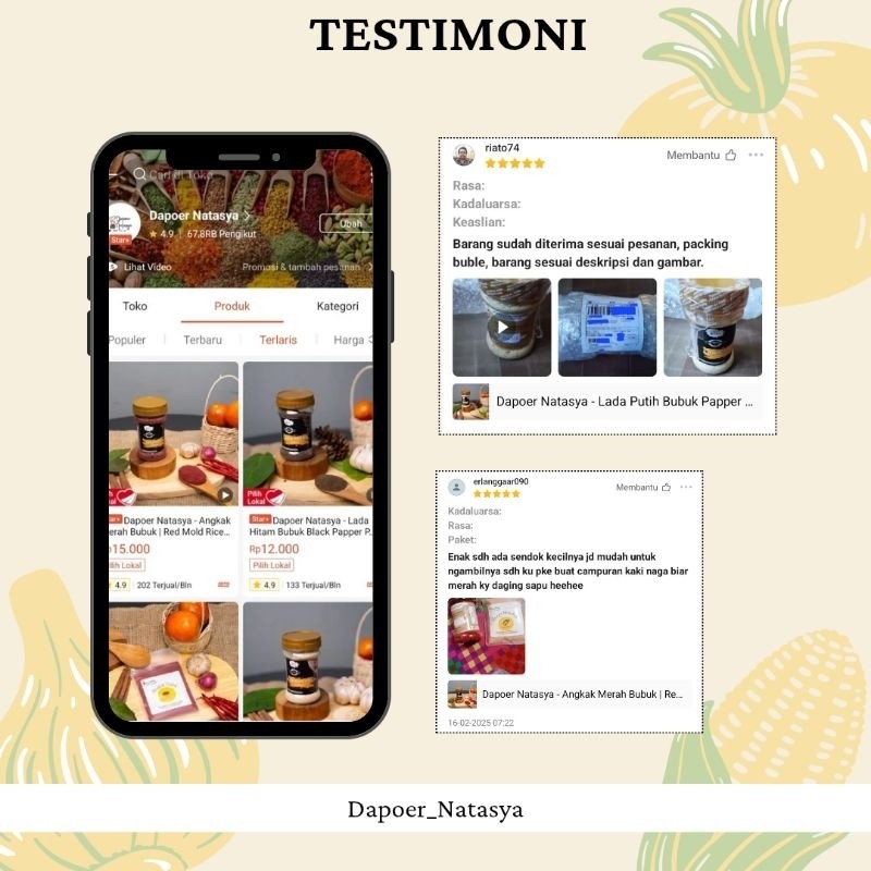 

Konter Makanan Dapoer Natasya - Ngohiong Five Spice Powder Bumbu Masak Murni Botol (60Gram)