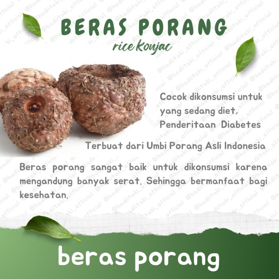 

Konter Makanan Beras Porang Rice Konjac 1Kg - Shirataki / Konjac Rice