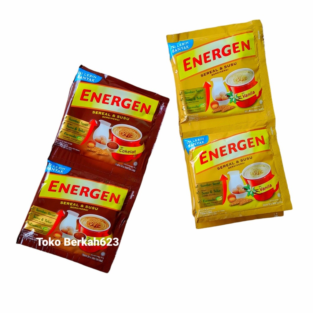 

Sensasi Lezat Energen Coklat & Vanila 1 Renceng Isi 10 Sachet