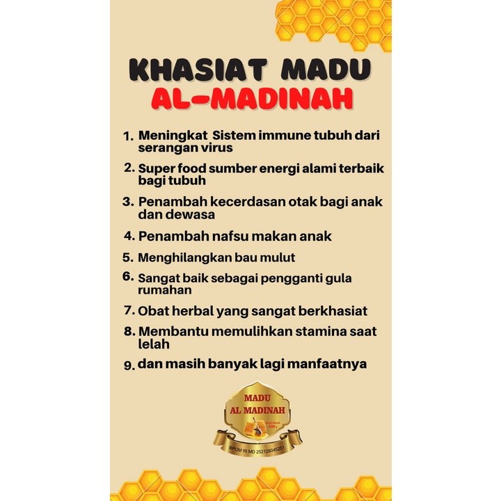 

Sensasi Lezat Madu Asli Murni Almadinah150 Gram