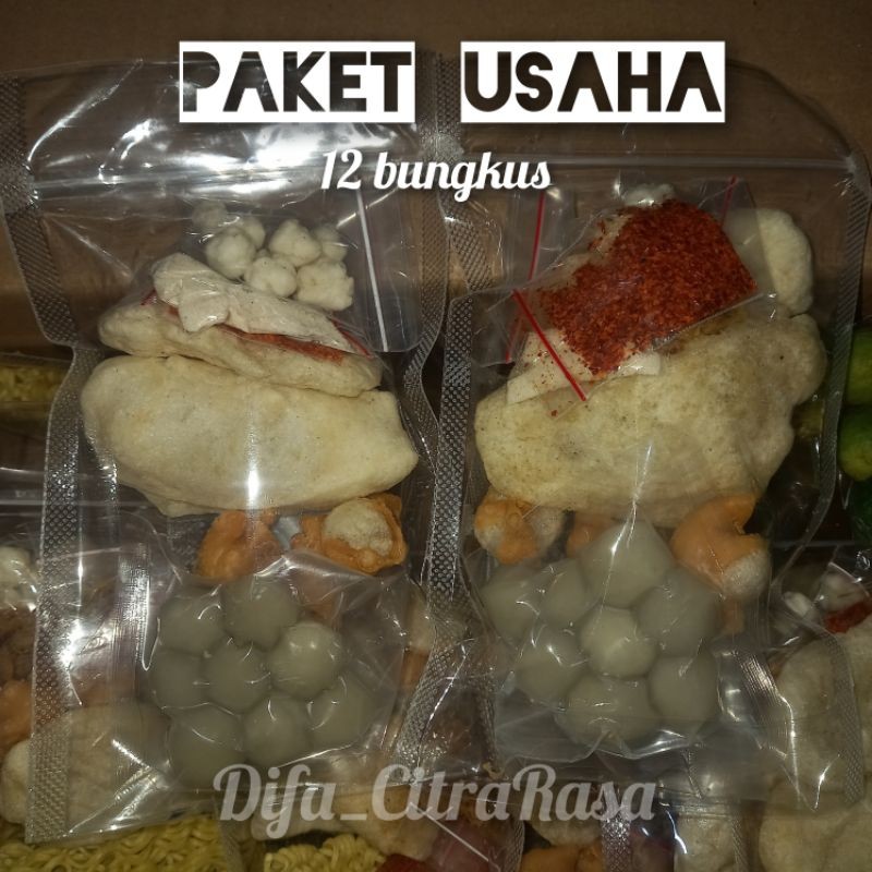 

Sensasi Lezat Paket 12 Pcs Baso Aci,Cuanki Mix,Seblak Mie Dll,Paket Jualan