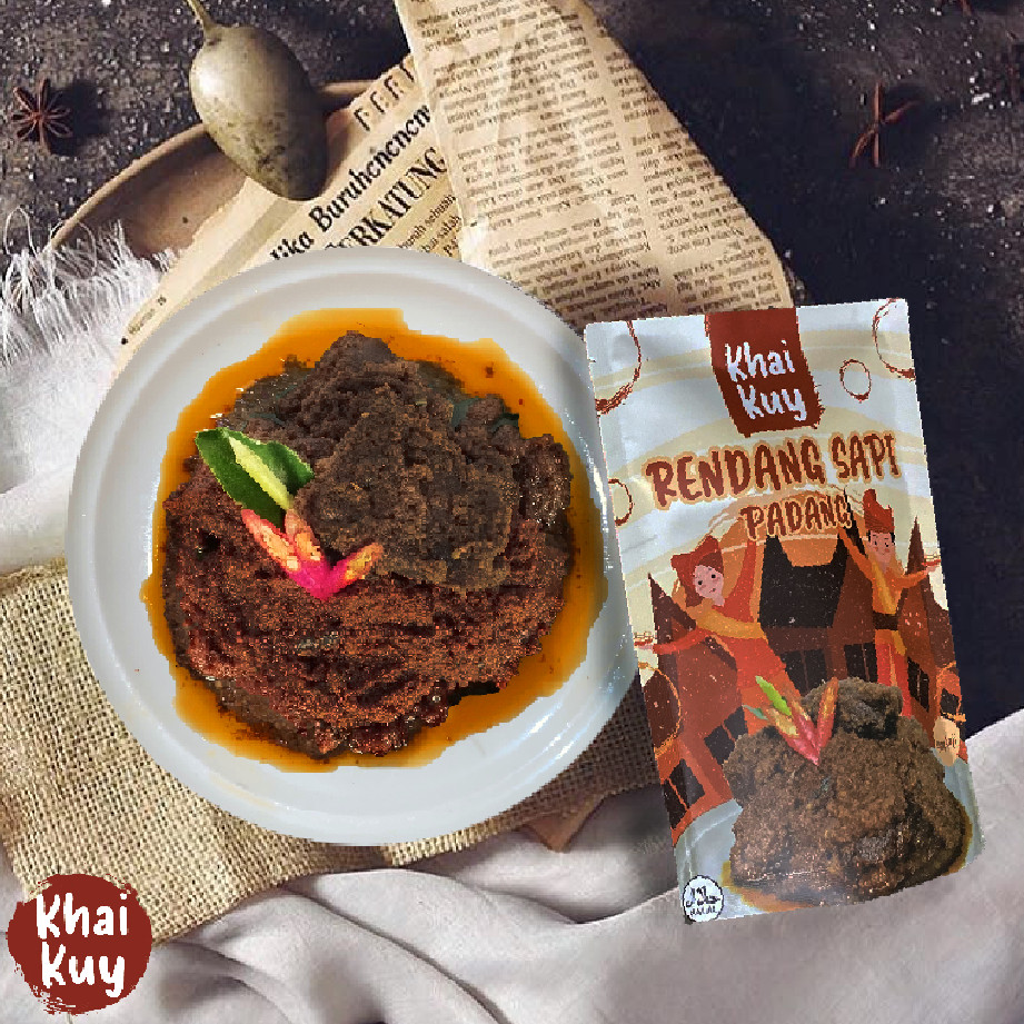 

Sensasi Lezat Paket Hemat 3 Pack 150Gr Rendang Daging Sapi Asli Padang Khaikuy Kemasan Siap Saji