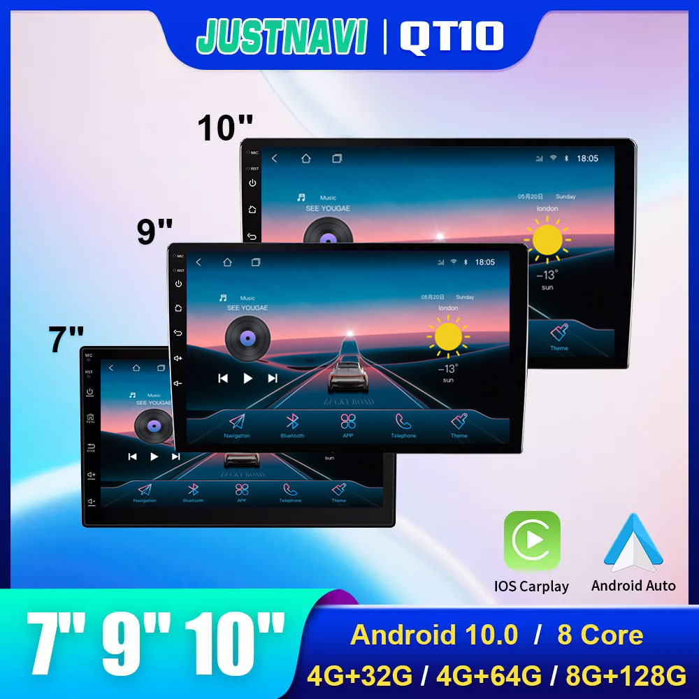 JUSTNAVI Universal Car Multimedia Video Player Android 7 9 10 Inch 2
