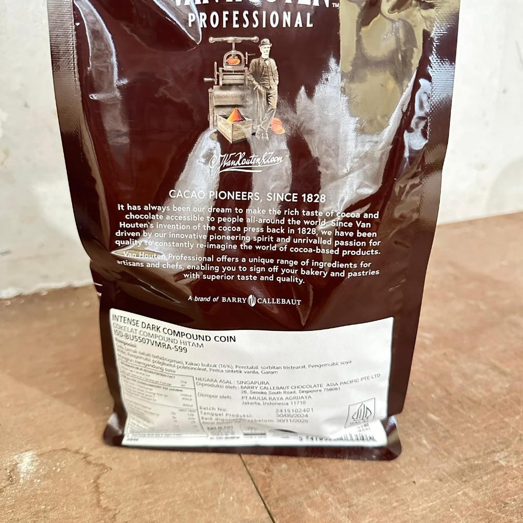 

Sensasi Lezat 200 Gr Van Houten Intense Dark Compound 200 Gr / Coin / Compound / Coklat / Dark