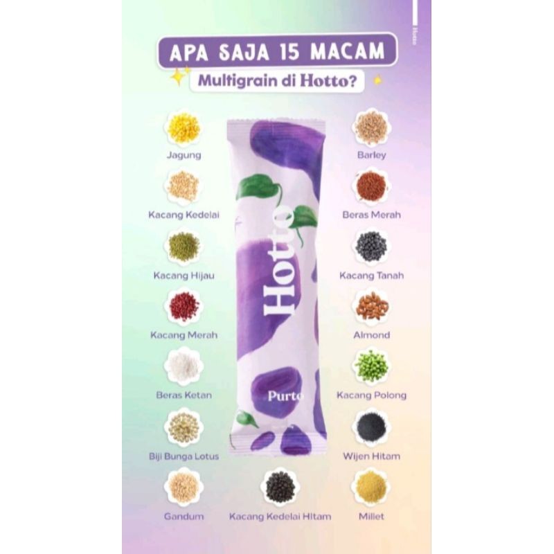 

Sensasi Lezat (100% Original & Segel) Hotto Purto Multigrain / Hotto Mame Multigrain. Exp 2027