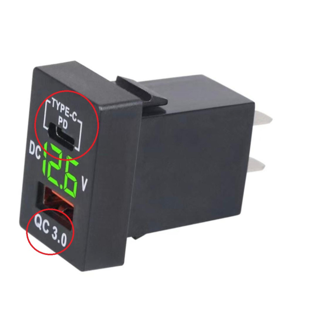 Charger USB 2 Port LED Mobil Car Charger USB USB Splitter Type C Fast Charging