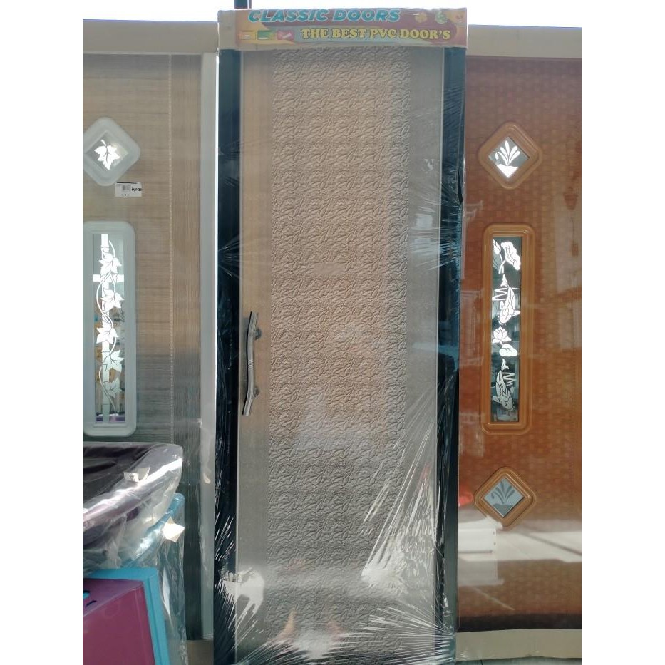 Pintu Kamar Mandi/Pintu Kamar Tidur Pvc Classic Minimalis-Grey