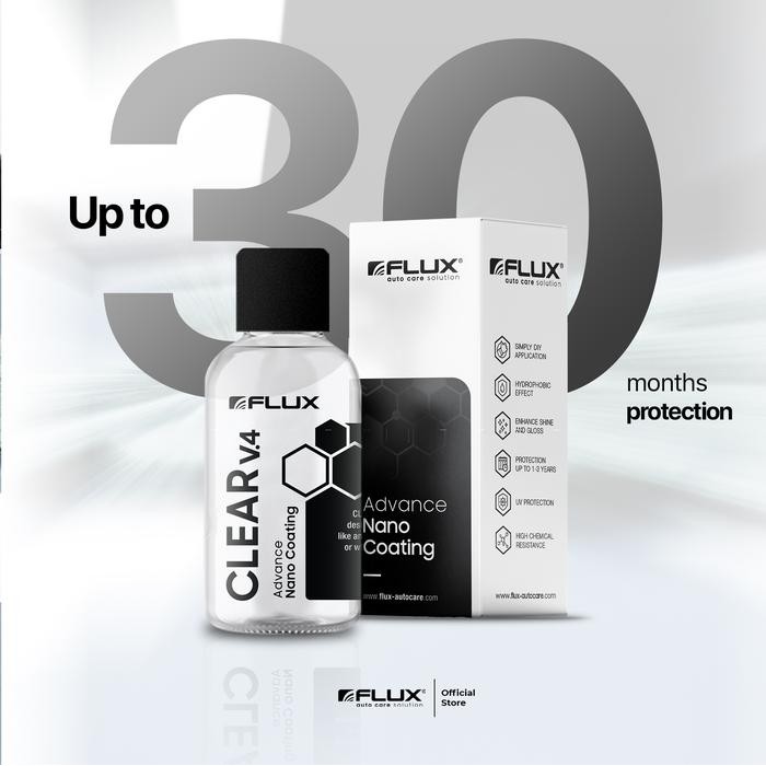 Ready Coating Mobil Motor Flux Clear V4 Nano Ceramic Coating Terbaik - 50Ml
