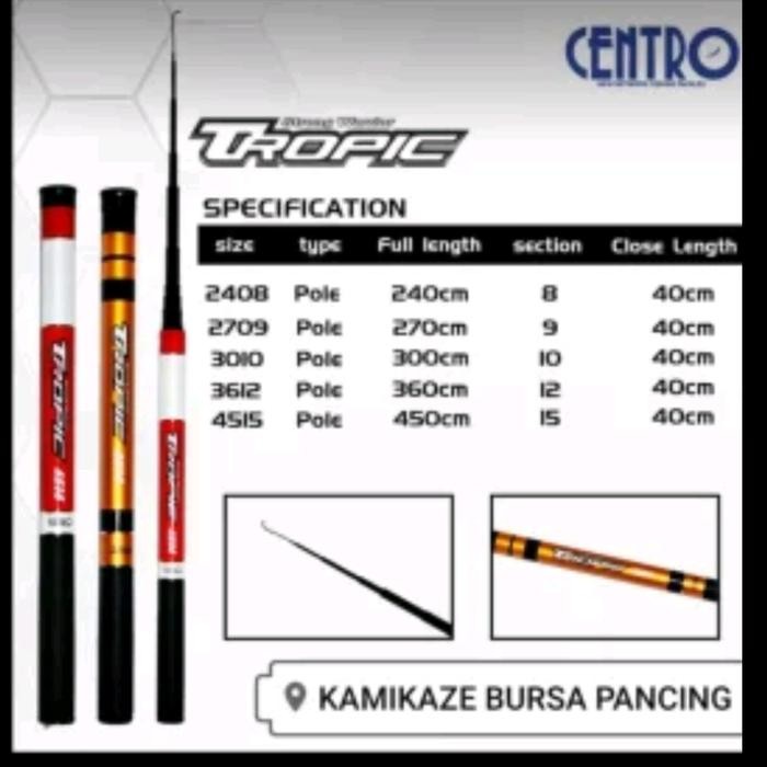 tegeg carbon centro tropic ruas pendek 360 cm kaku
