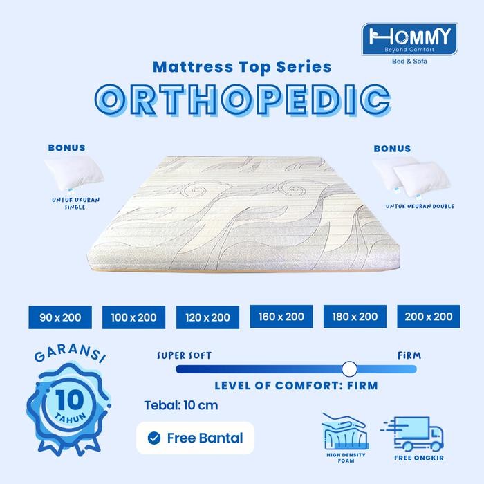 Mattress Top Orthopedic HOMMY Hard Rebonded Topper (D70) 10cm