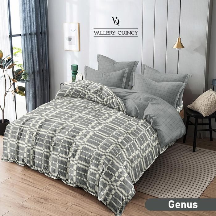 Bed Cover Set Vallery Quincy 180x200 / Bedcover Katun Jepang Vallery
