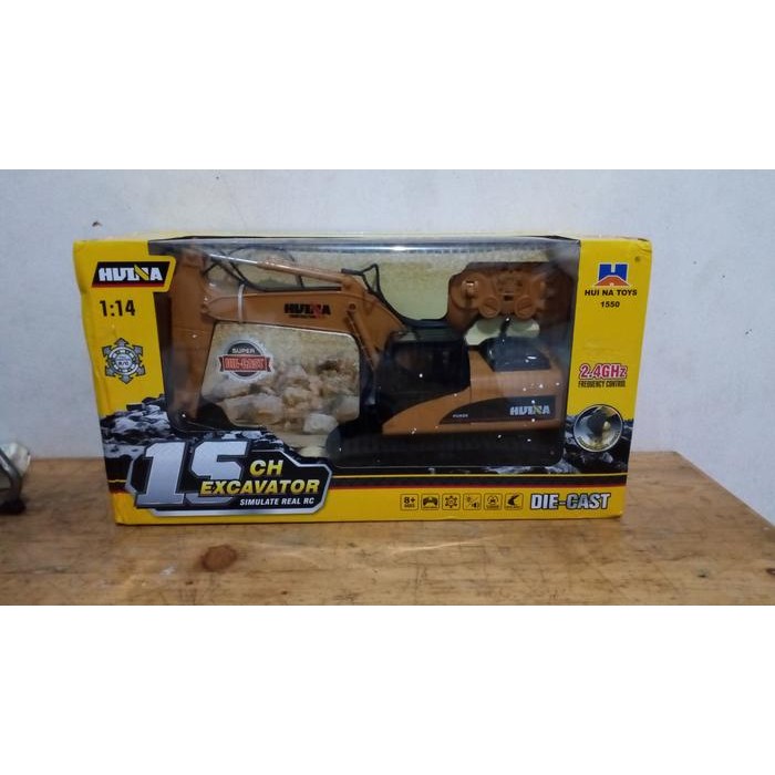 Mainan Remot Control Excavator Model Huina Toys Rc Excavator 2.4 Ghz