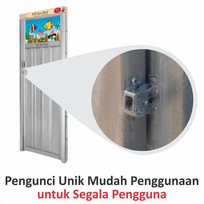 Pintu Kamar Mandi Galvalum Wing King Door Eco V21 025 Tct
