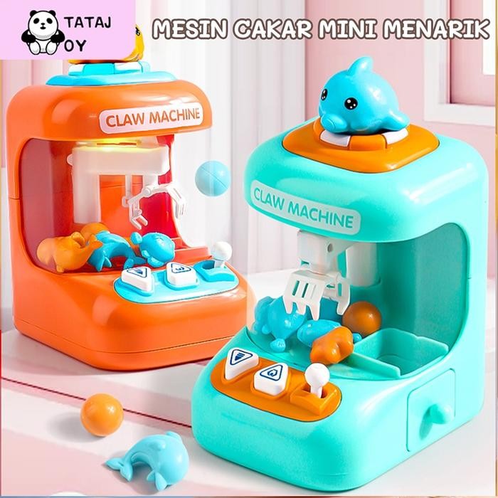Tatajoy Mesin Capit Boneka Mini/ Mainan Interaktif Mesin Capit Bola Permen Mini /Mesin Cakar MINI/