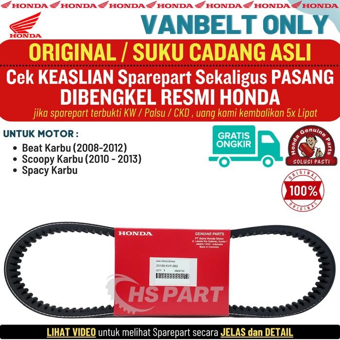 Vanbelt Beat Karbu Original Honda , Vanbelt Scoopy Karbu Original , Vanbelt Spacy karbu Karbu Ori ,
