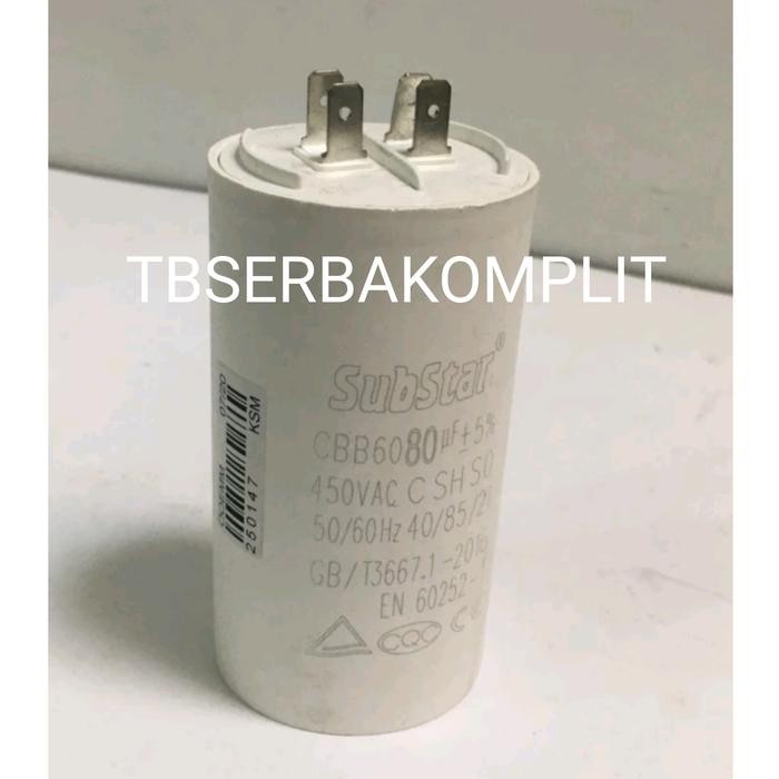 Kapasitor 80Uf 450 V Cbb60 Capasitor 80 Uf 450V Pompa Celup Sumersible New