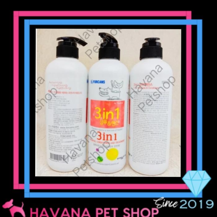 forbis 3 in 1 shampoo - shampoo anjing kucing
