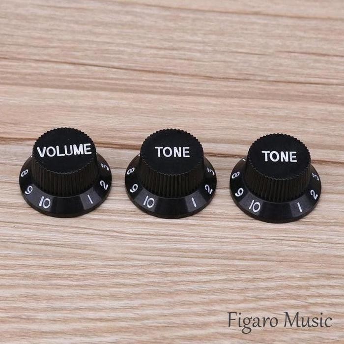 Masih Ada. Knop Gitar Ibanez Fender - Knob Volume Tone Potensio Control - Hitam