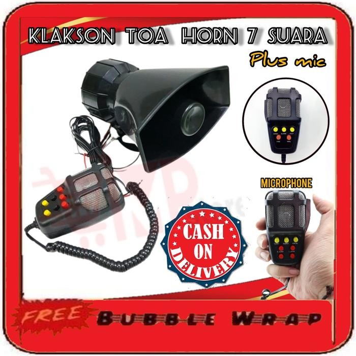 Promo.. Klakson Toa Horn Polisi 7 Suara Variasi Motor Touring Mobil Ambulance