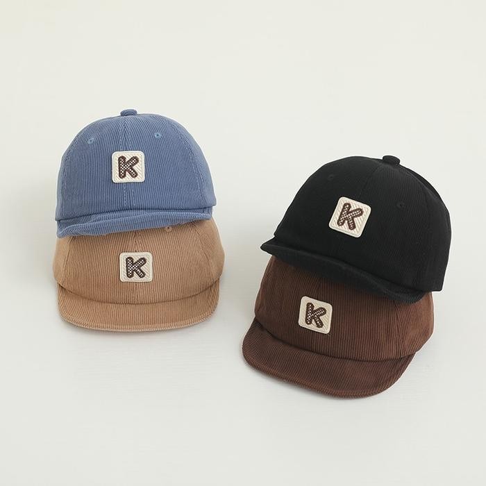 Topi Anak Laki Laki Topi Anak Cowok Motif huruf K topi Anak Balita 1-5 Tahun