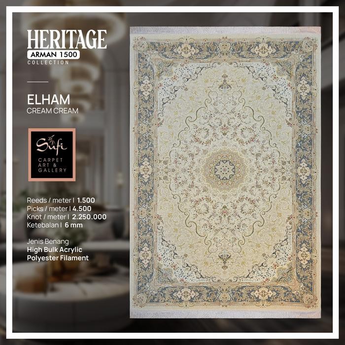 Karpet Lantai Tebal Lembut Premium Classic Arman 200x300 Cm