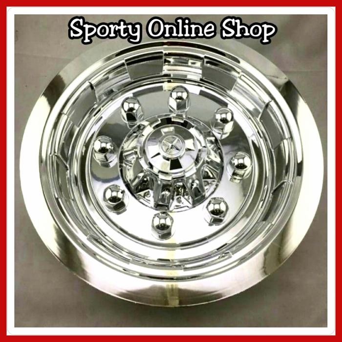 READY terlaris Tutup Dop Roda Truck Canter Ban Doubel Warna Crome