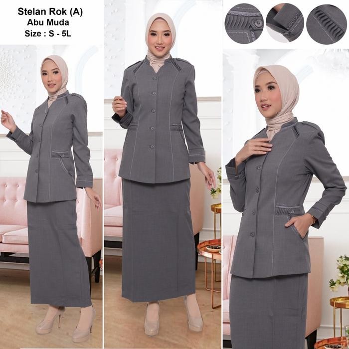 ASLI blazer baju kantor abu seragam dinas abu seragam guru pns READY STOCK
