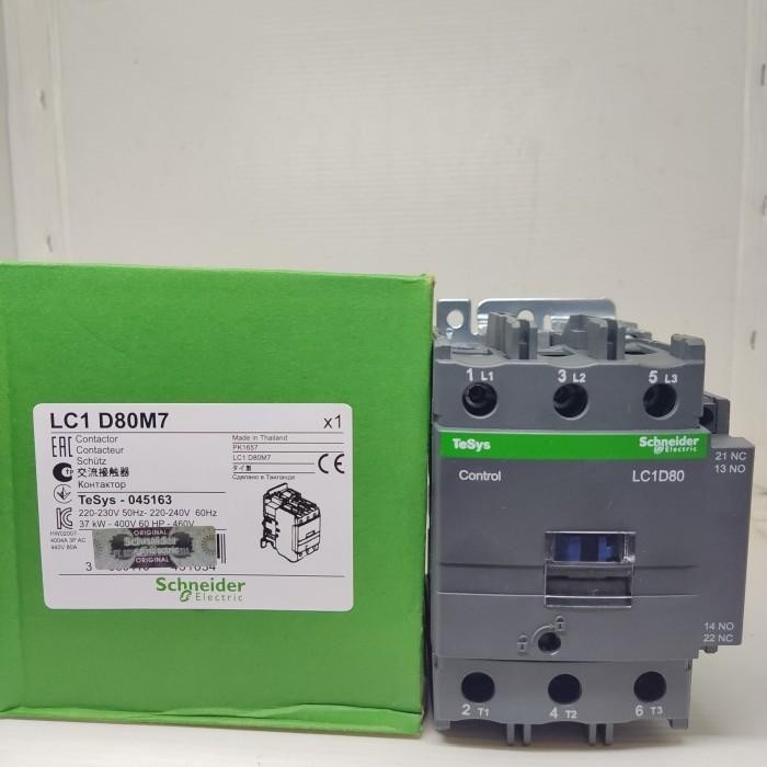 CONTACTOR KONTAKTOR LC1D80 CONTACTOR LC1D80 / LC1D80M7 220V BERKUALITAS