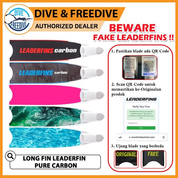 Long Fin Leaderfins 100% Pure Carbon Black Freedive Spearfishing