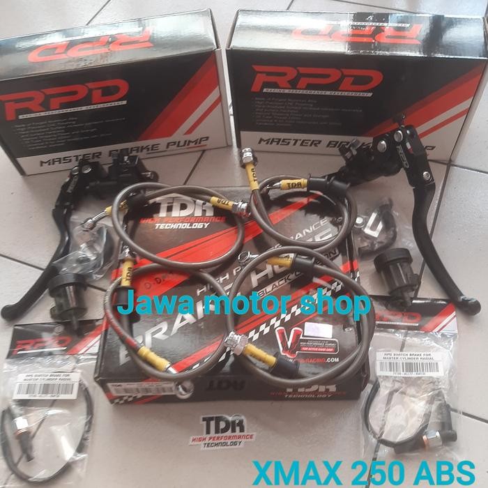 PAKET SELANG REM + MASTER REM XMAX 250 ABS TDR CARBON + RPD