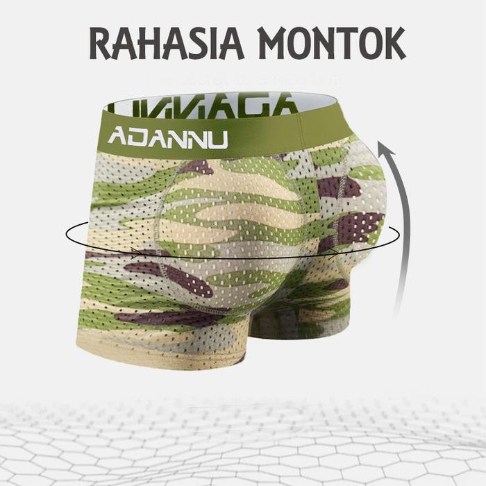 Boxer Army Pria Busa Bokong Belakang