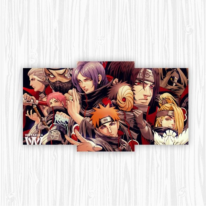 (Allthebest) Hiasan Dinding Pajangan Anime Naruto Akatsuki - Model Terbaru Poster