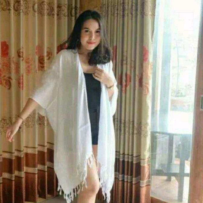 Outer / Kardigan Polos Wanita Oversize Rayon Halus Lembut - Outer, Atasan