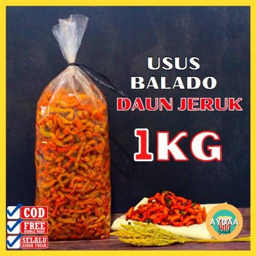 

KERIPIK KRIPIK USUS CRISPY BALADO JERUK 1KG KILOAN PEDAS SNACK CEMILAN