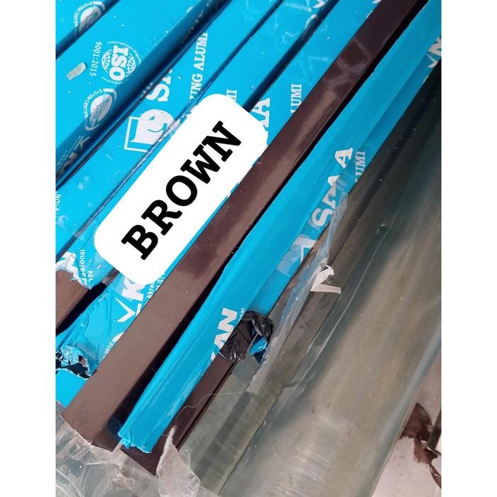 Top Lis U Aluminium 1CM Hitam 3meter