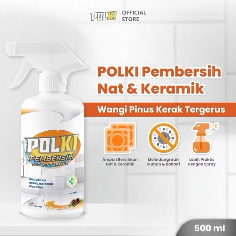 POLKI PEMBERSIH NAT DAN KERAMIK Kamar Mandi Anti Kerak Noda Jamur Kotoran Hitam Aroma Pinus Anti Bau