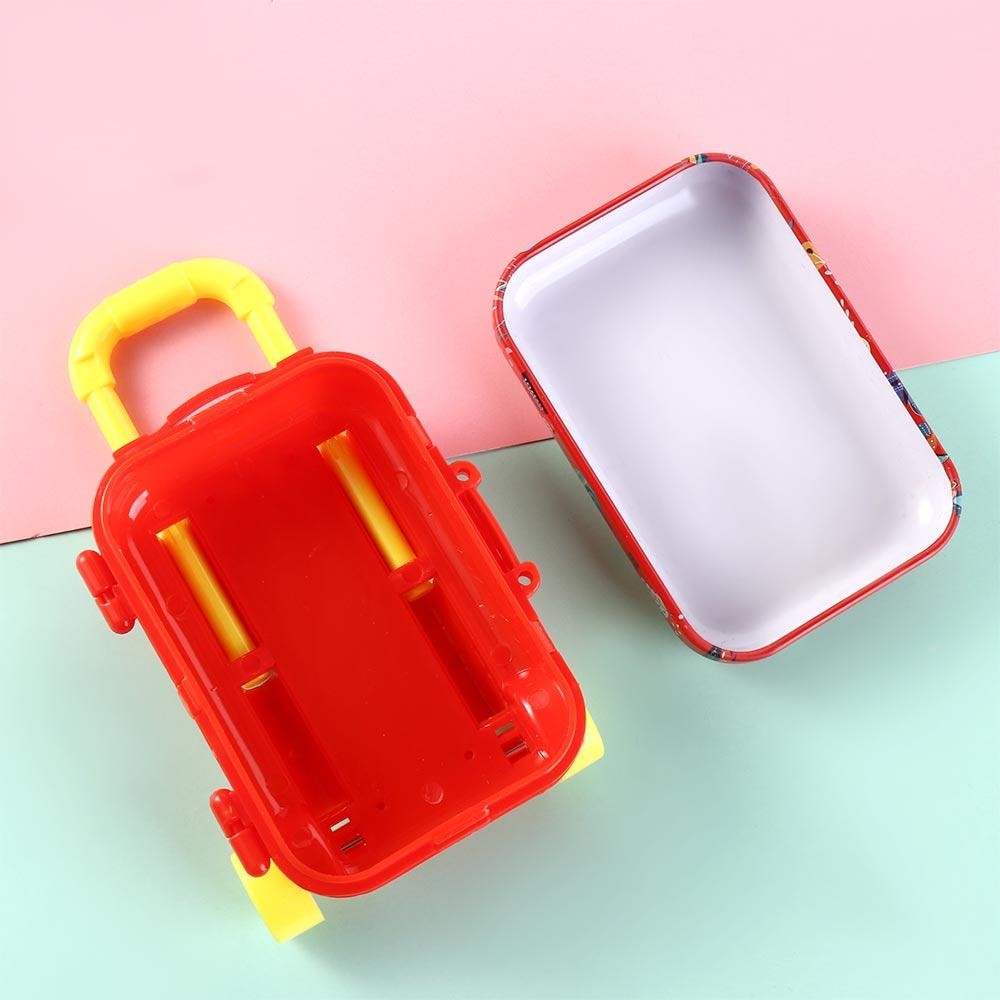 Cute Mini Mini Trolley Case Model Animals Pattern Tinplate Animals Suitcase Toy Suitcase Color