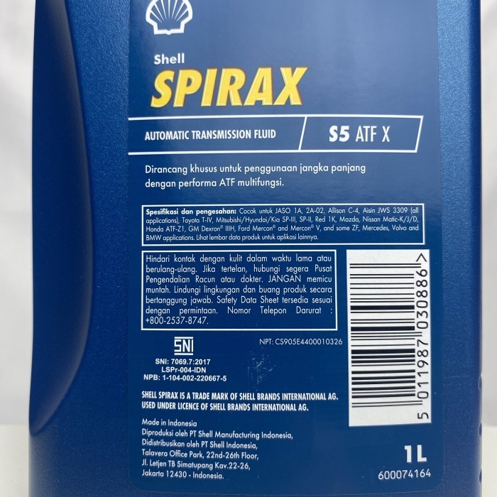 (Allthebest) OLI SHELL SPIRAX ATF X - OLI SHELL TRANSMISI MATIC -OLI MATIC S5 ATF X