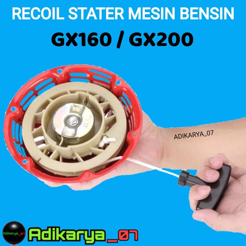 Recoil stater starter GX160 GX200 tarikan engkol mesin GX160 recoil stater mesin gx 160 recoil