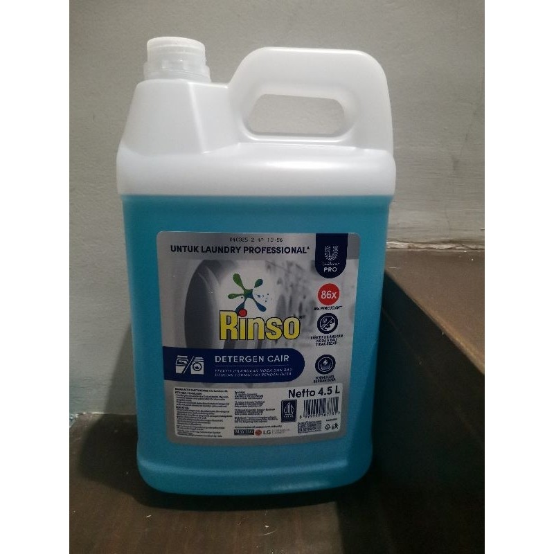 Rinso Matic Professional Detergent Cair 4,5 L Original Laundry Kiloan Sabun Cuci Bukaan Depan